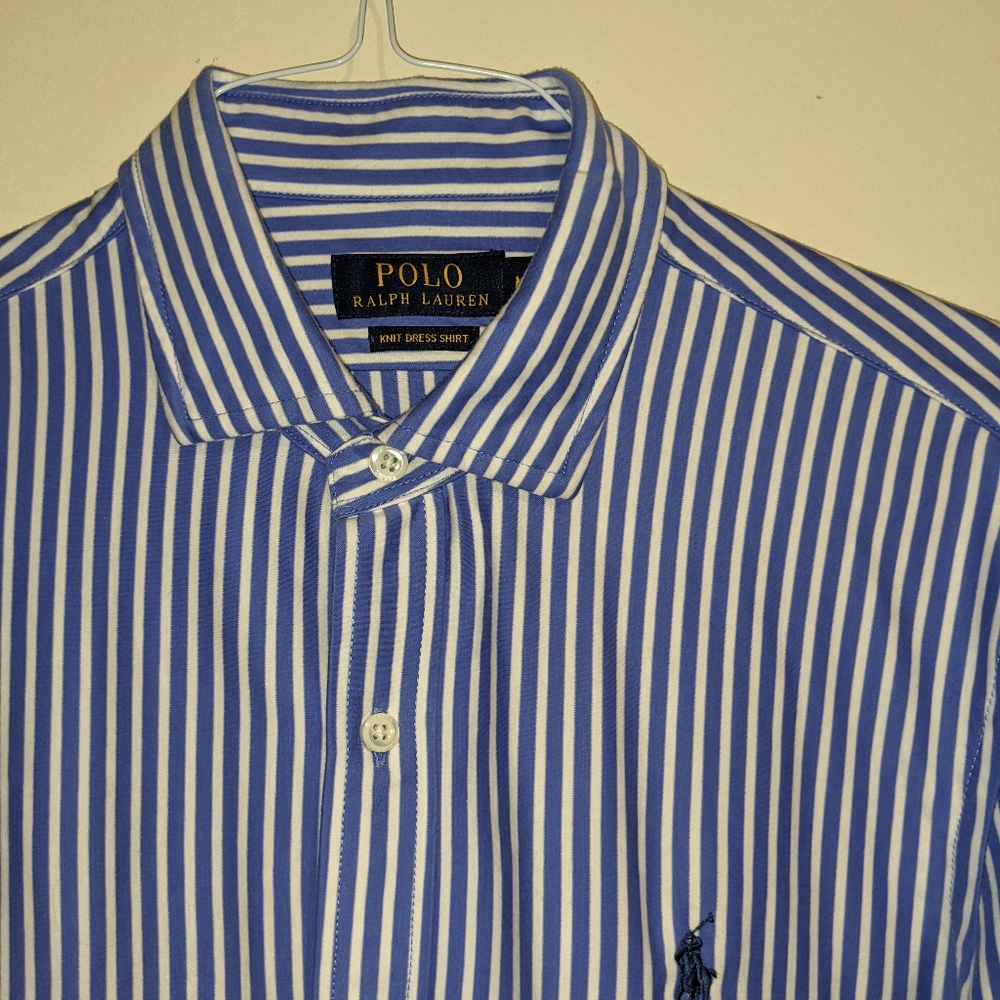 Ralph Lauren Stripped Knit Dress Shirt Polo